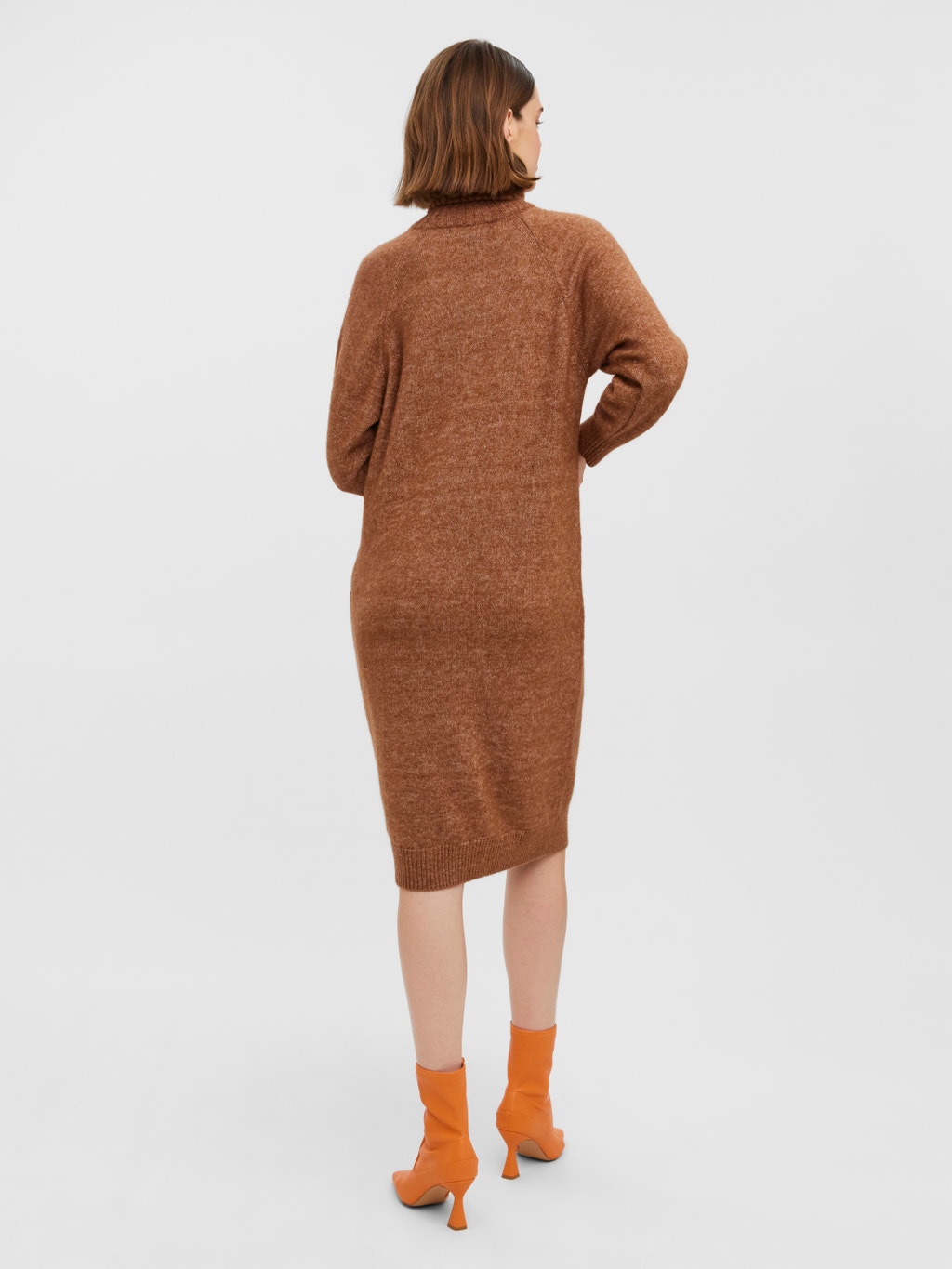 Robe longue Relaxed Fit Col roulé Poignets côtelés Épaules tombantes ...