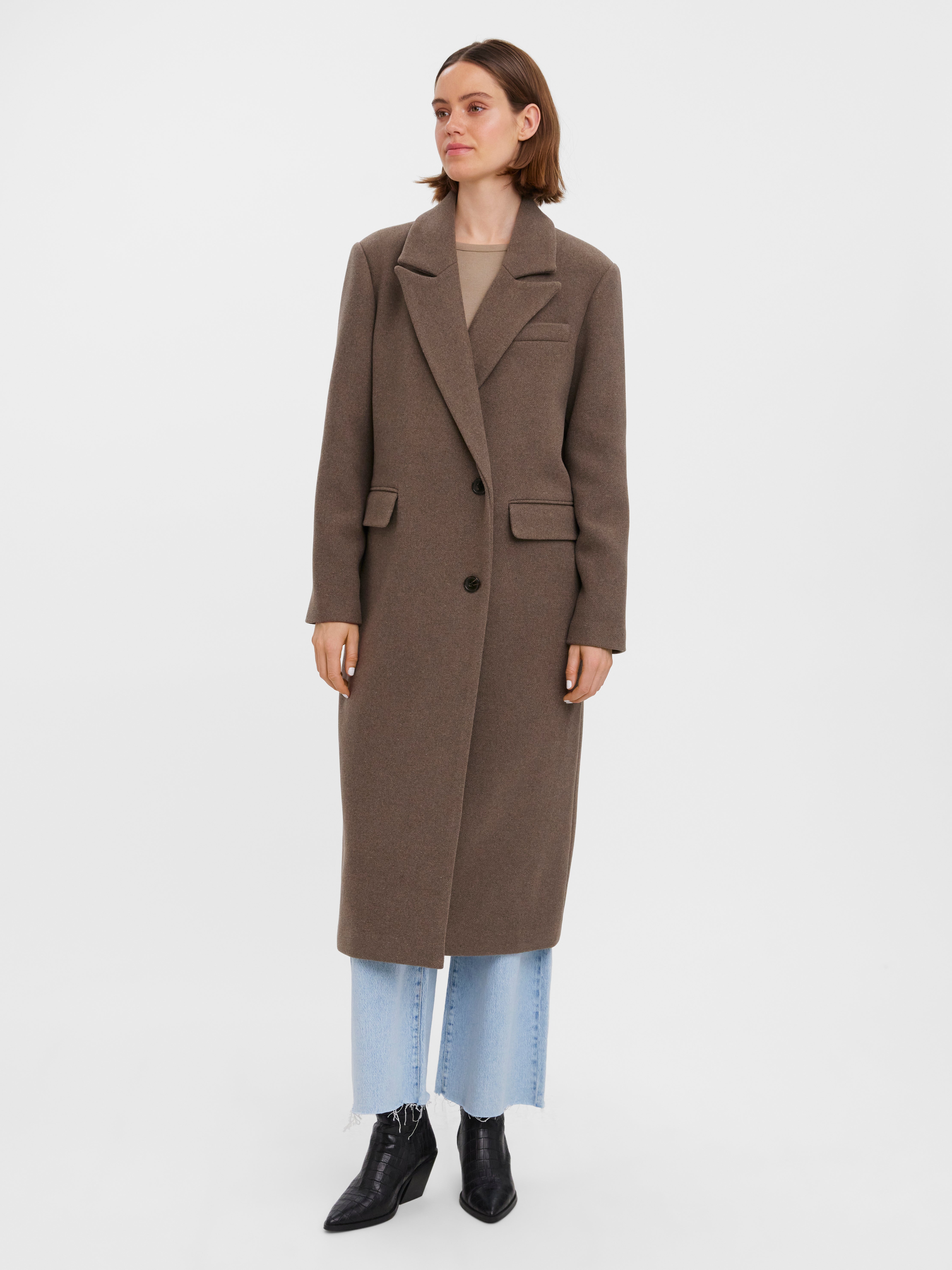 Manteau Femme Plus Size Business - Blazer Rayure Col Revers - Tailleur Minceur Élégant