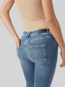 Vero Moda VMLUX Mid Rise Slim Fit Jeans -Medium Blue Denim - 10271512