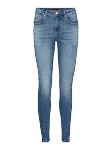 Vero Moda VMSEVEN Taille moyenne Slim Fit Jeans -Medium Blue Denim - 10271889