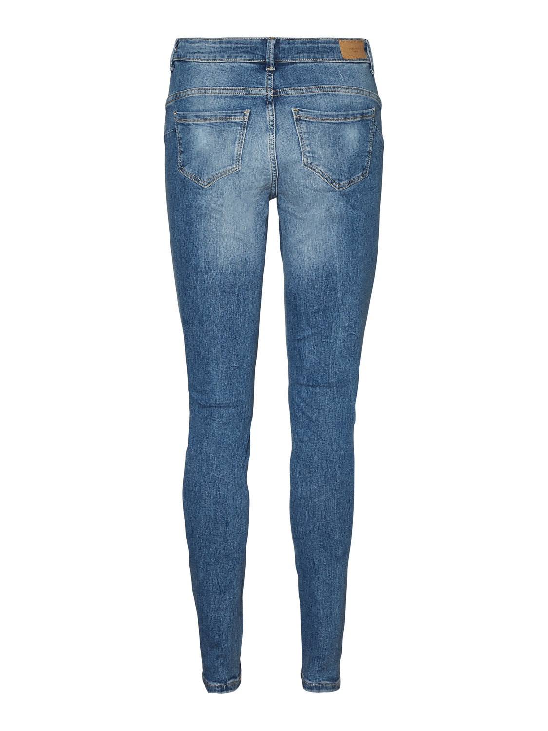 Vero Moda VMSEVEN Średni stan Krój slim Jeans -Medium Blue Denim - 10271889