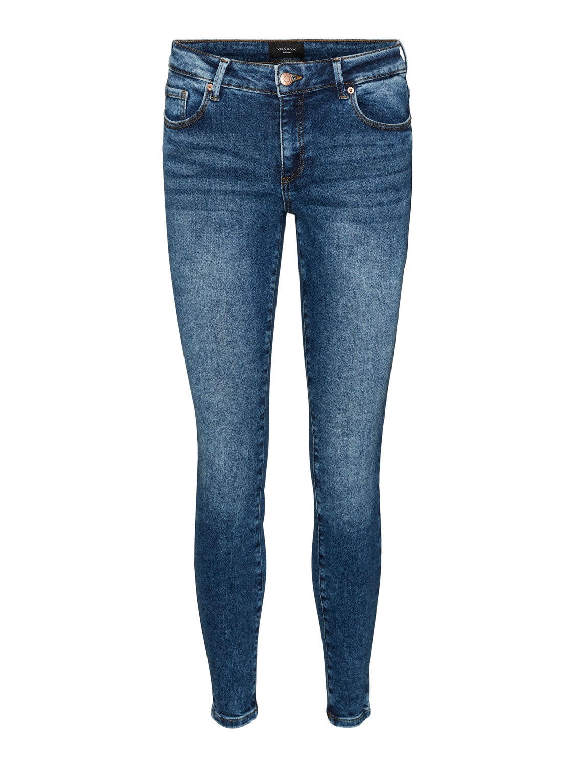 Vero Moda VMLYDIA Low rise Skinny Fit Jeans -Medium Blue Denim - 10271897