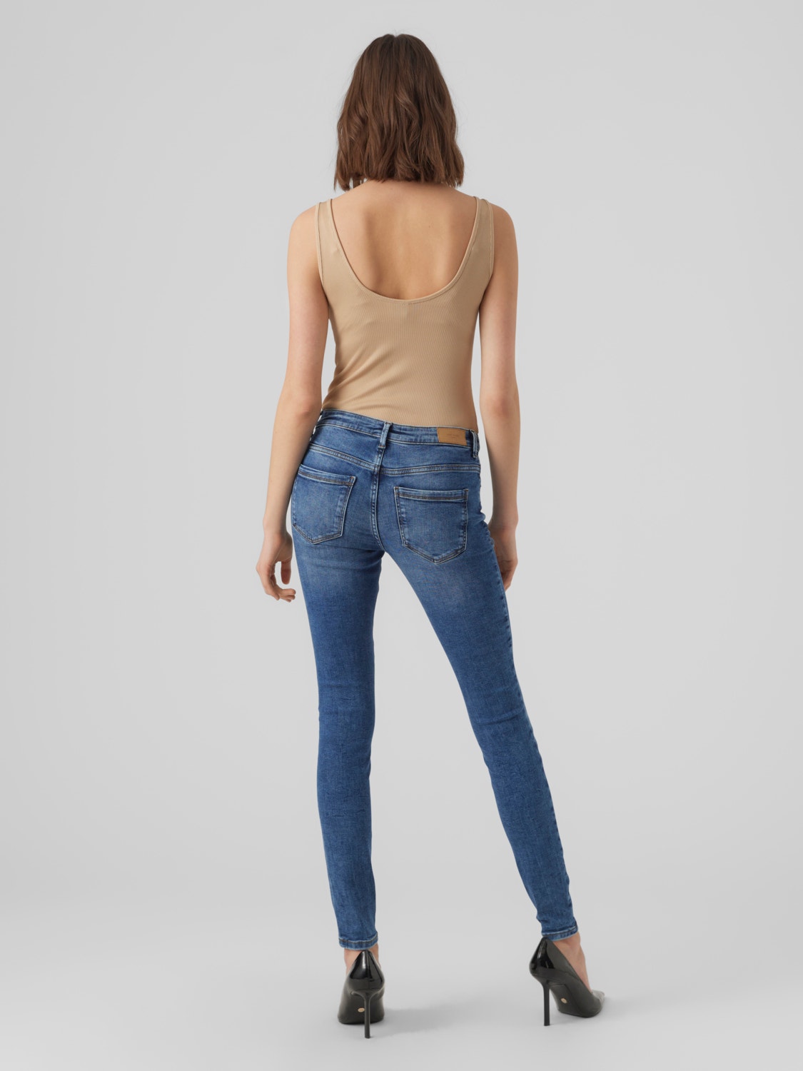 Vero Moda VMLYDIA Vita bassa Skinny Fit Jeans -Medium Blue Denim - 10271897