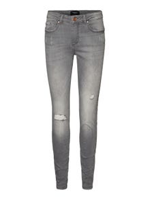 Vero Moda VMSEVEN Mid rise Slim fit Jeans -Medium Grey Denim - 10271908