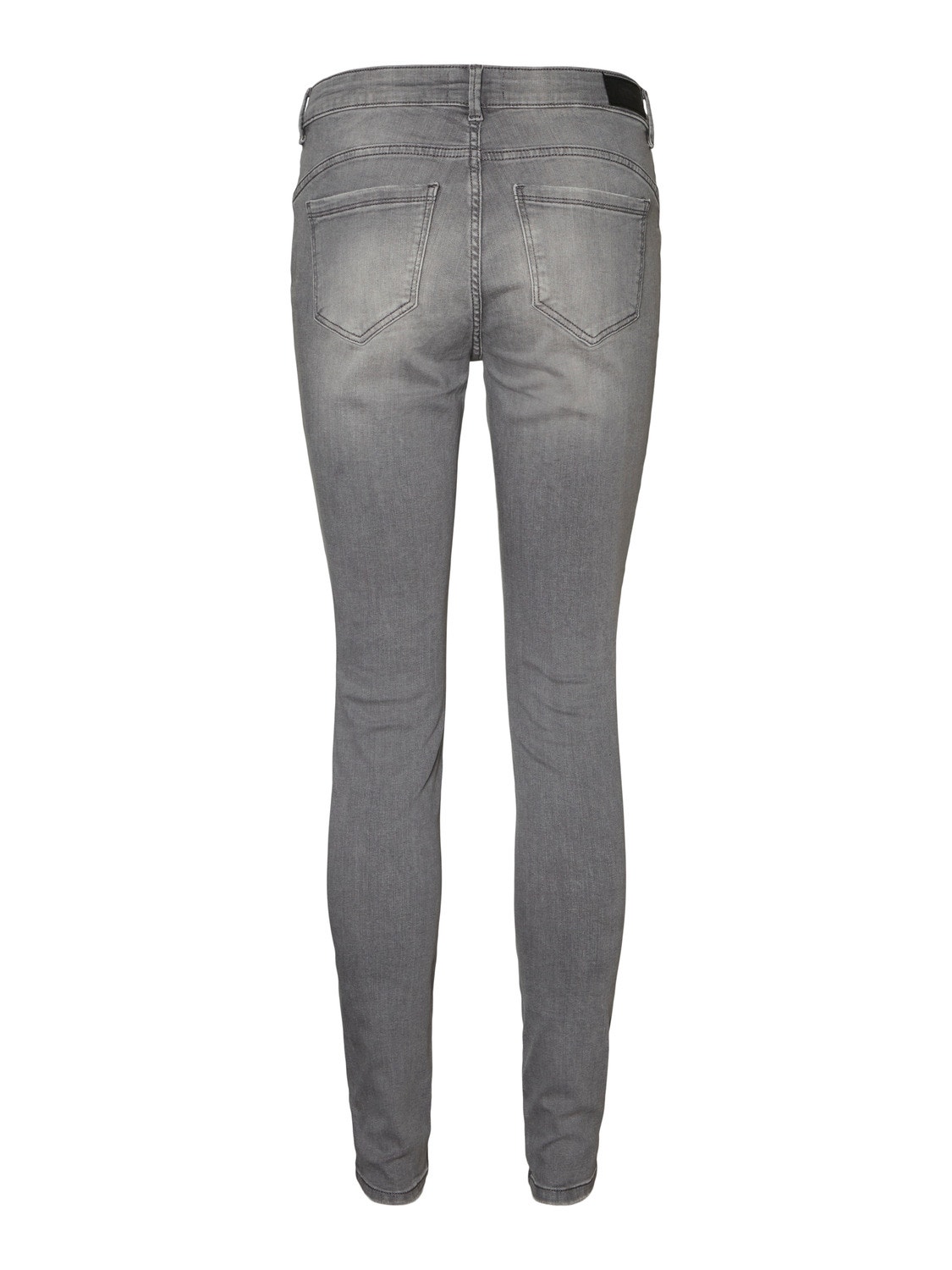 Vero Moda VMSEVEN Middels høyt snitt Slim Fit Jeans -Medium Grey Denim - 10271908