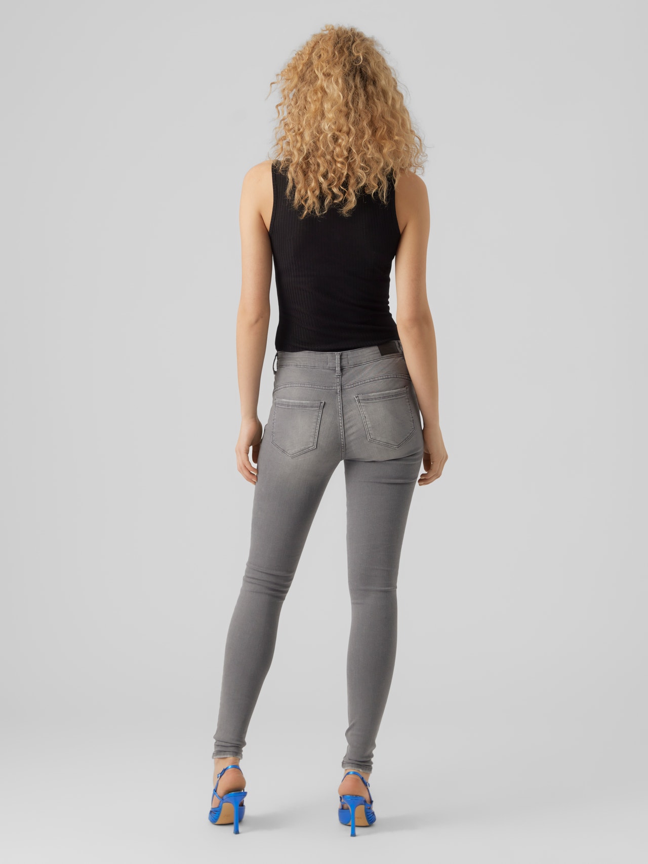 Vero Moda VMSEVEN Slim Fit Jeans -Medium Grey Denim - 10271908