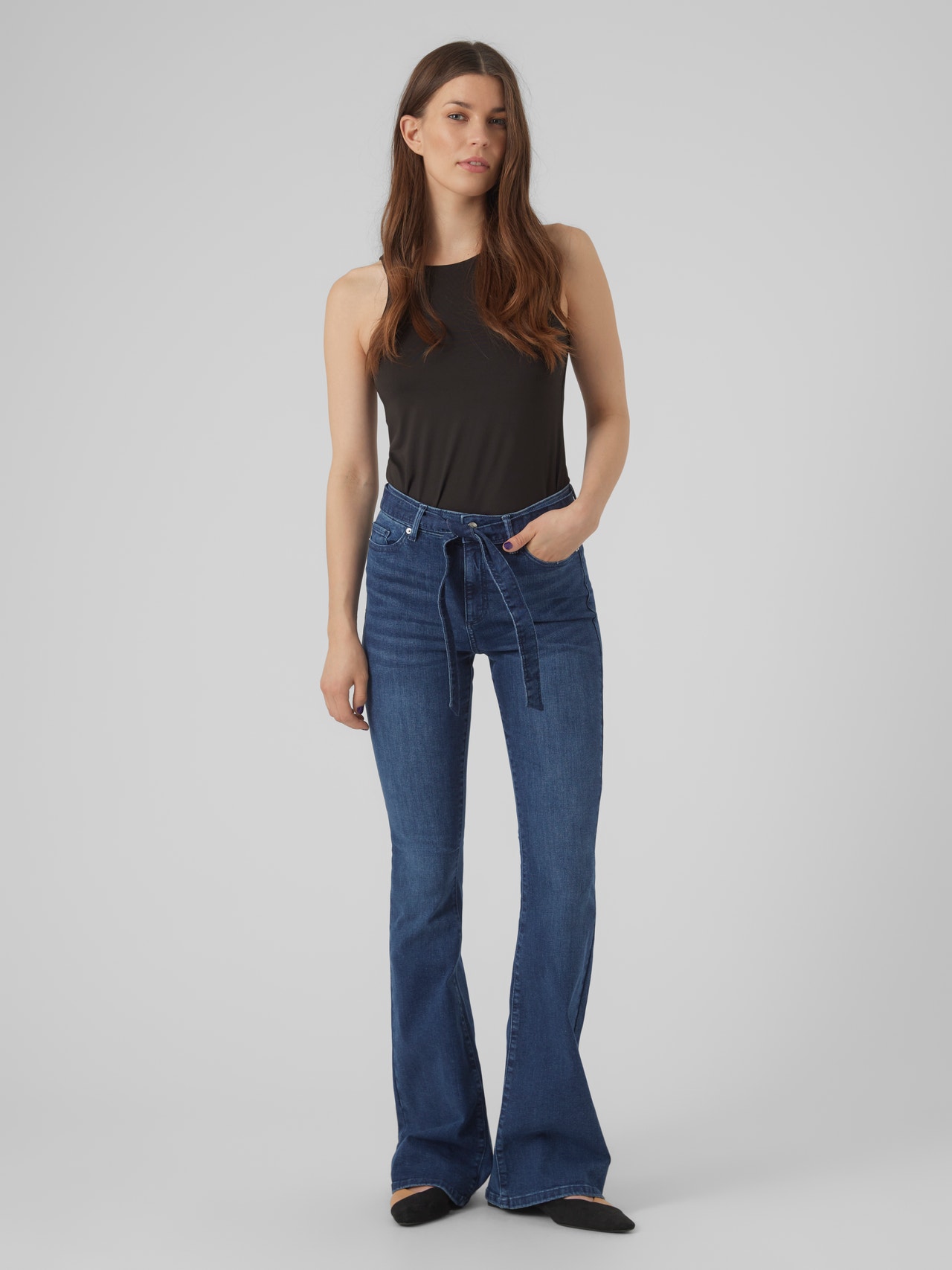 Vero Moda VMSIGA Flared Fit Jeans -Medium Blue Denim - 10271995