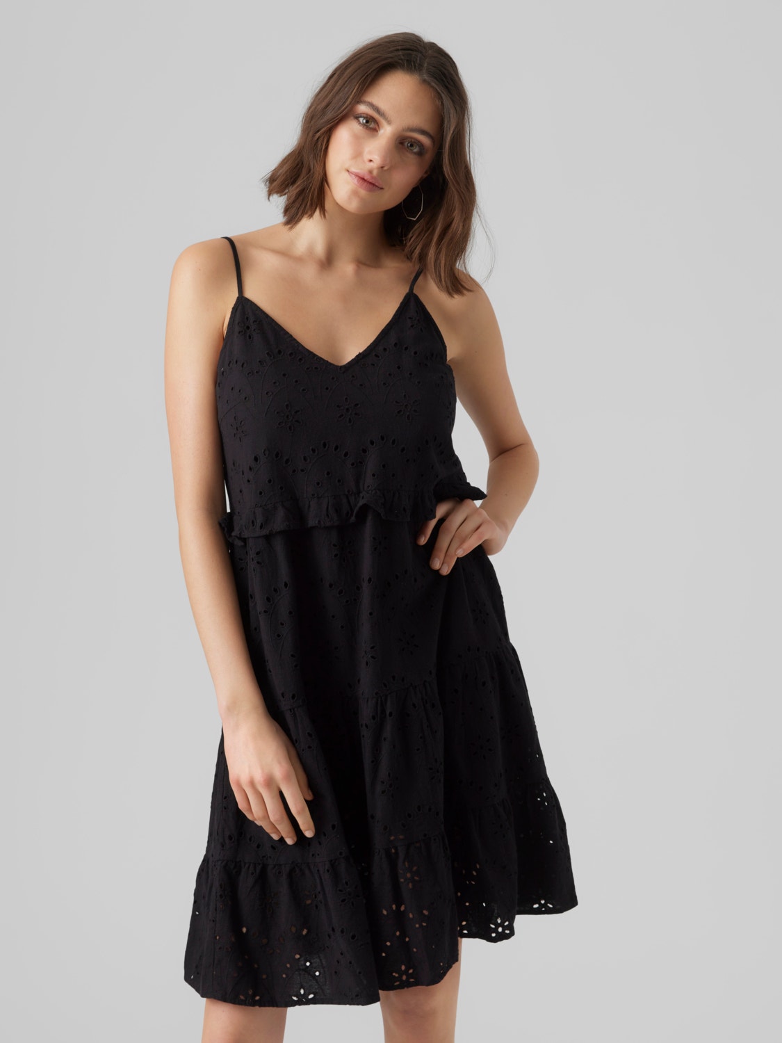 Vero Moda VMELINA Kort kjole -Black - 10272006