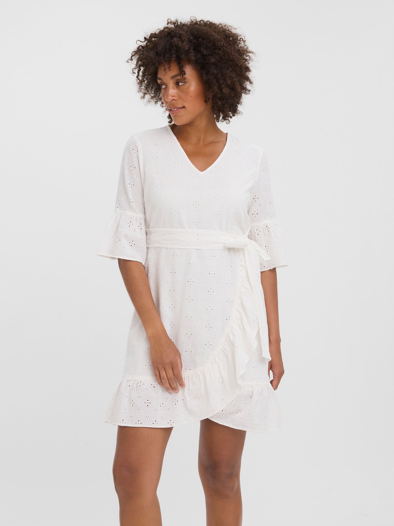 Vero Moda VMBELLA Kurzes Kleid -Snow White - 10272035