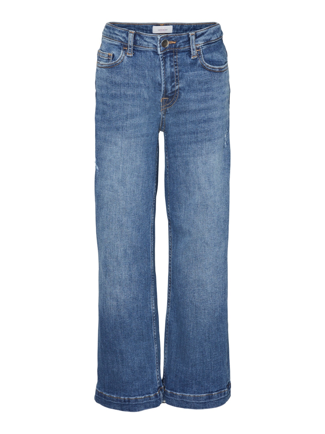 Vero Moda VMDAISY Medelhög midja Vid passform Jeans -Medium Blue Denim - 10272203