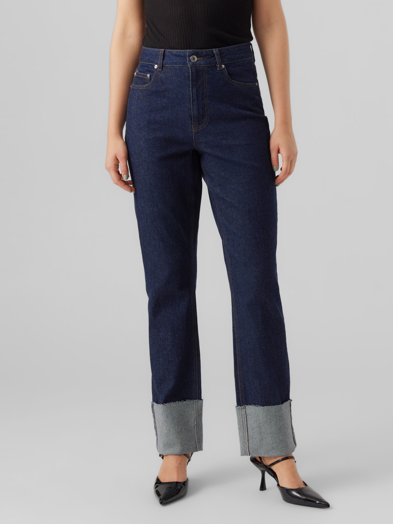 Vero Moda VMDREW Straight fit Jeans -Dark Blue Denim - 10272321