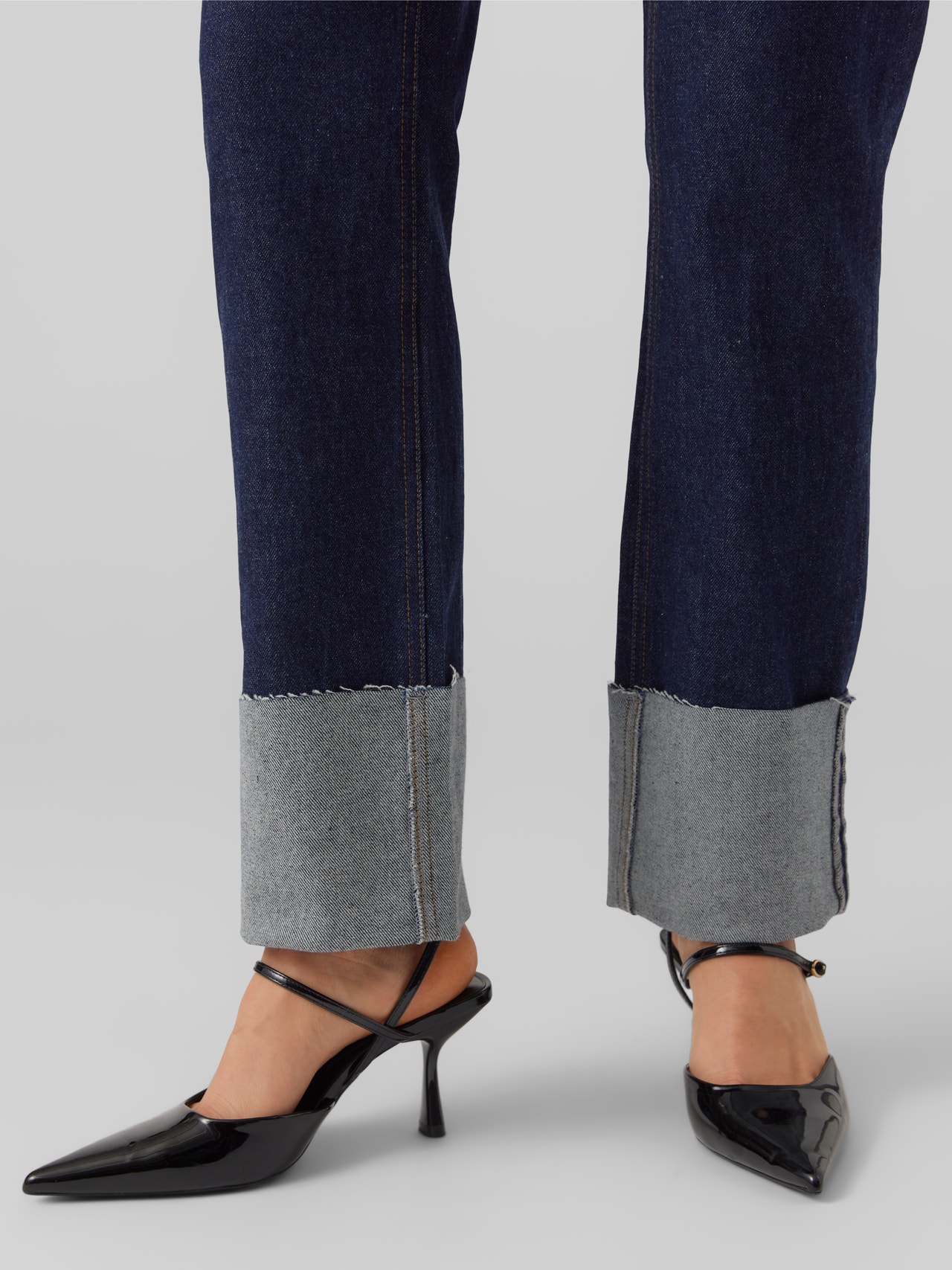 Vero Moda VMDREW Krój prosty Jeans -Dark Blue Denim - 10272321