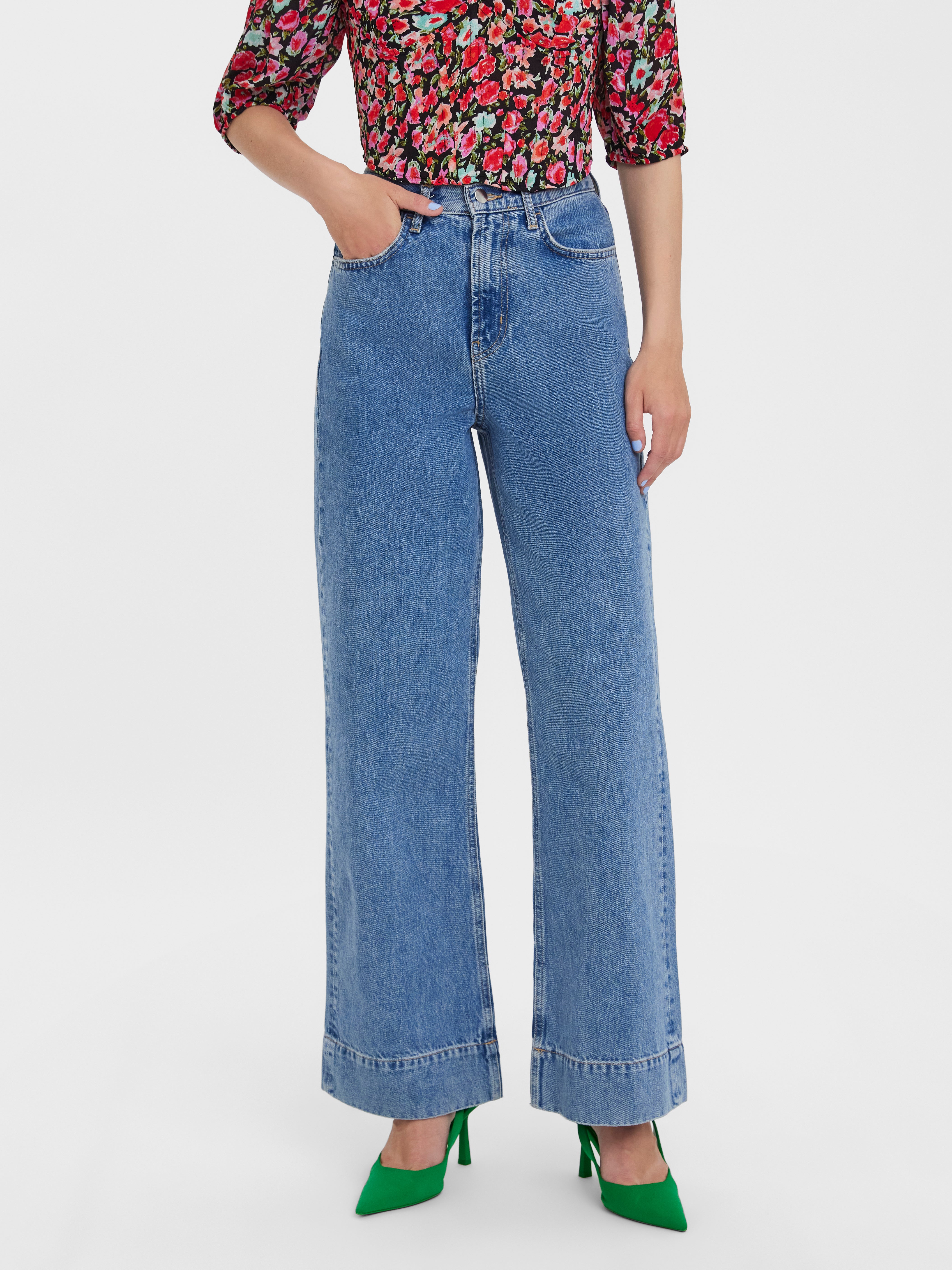 vero moda medium blue denim