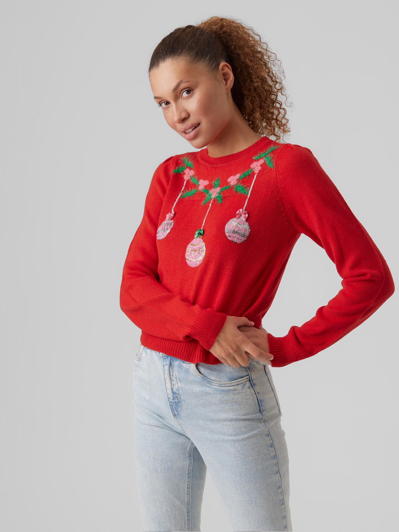 Vero Moda VMCHRISTMAS Pullover -Chinese Red - 10272432
