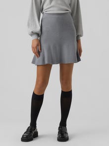 Vero Moda VMNANCY Kort nederdel -Medium Grey Melange - 10272707