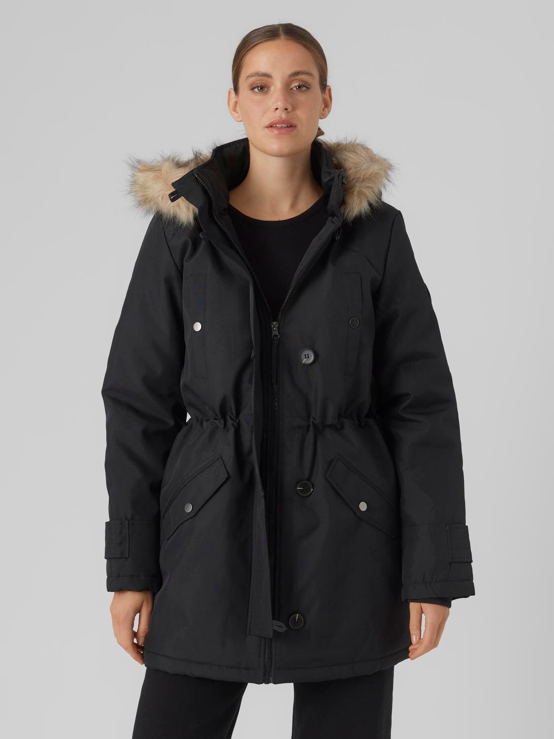 Vero moda petite on sale faux fur hooded parka