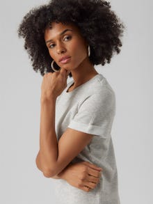 Vero Moda VMSASHAMILLA Lang kjole -Light Grey Melange - 10272936