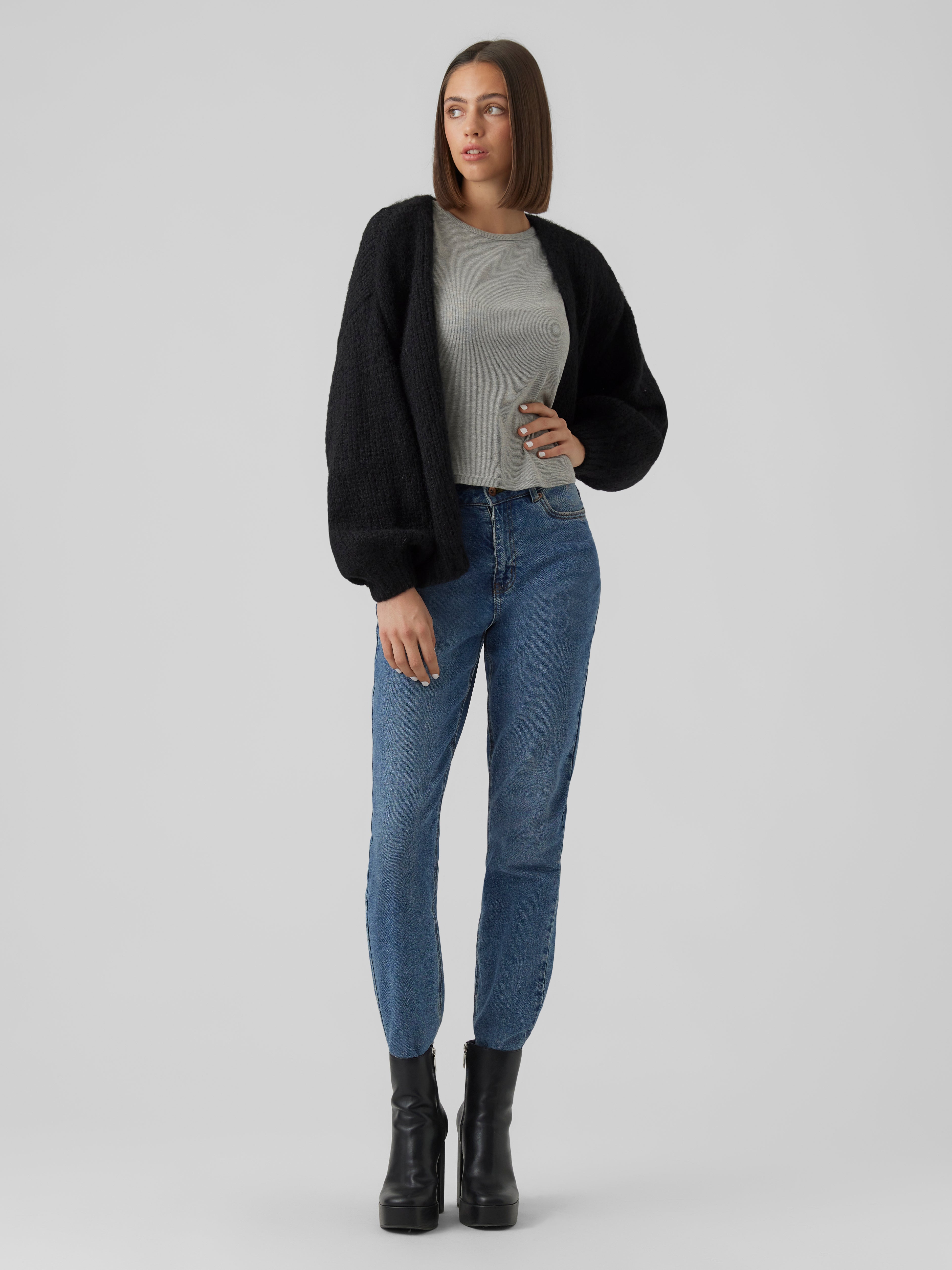 Vero Moda VMLEA V NECK CUFF - Strickjacke - bright green/grün Vero Moda VMLEA V NECK CUFF - Strickjacke - bright green/grün