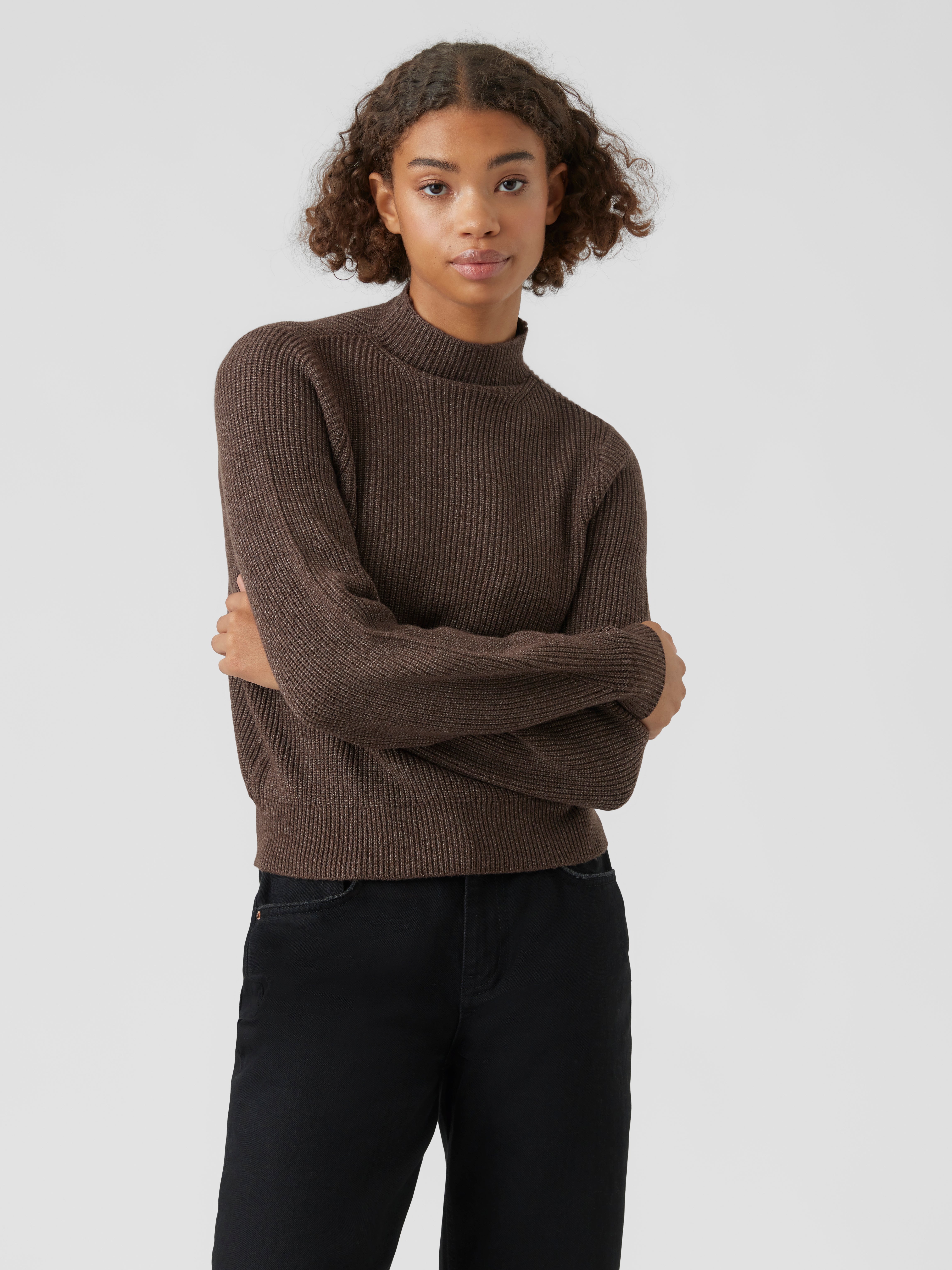 High Neck Balloon Sleeve Sweater