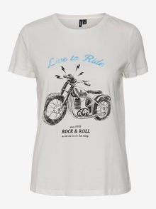 Vero Moda VMROADFRANCIS T-shirts -Cloud Dancer - 10273843
