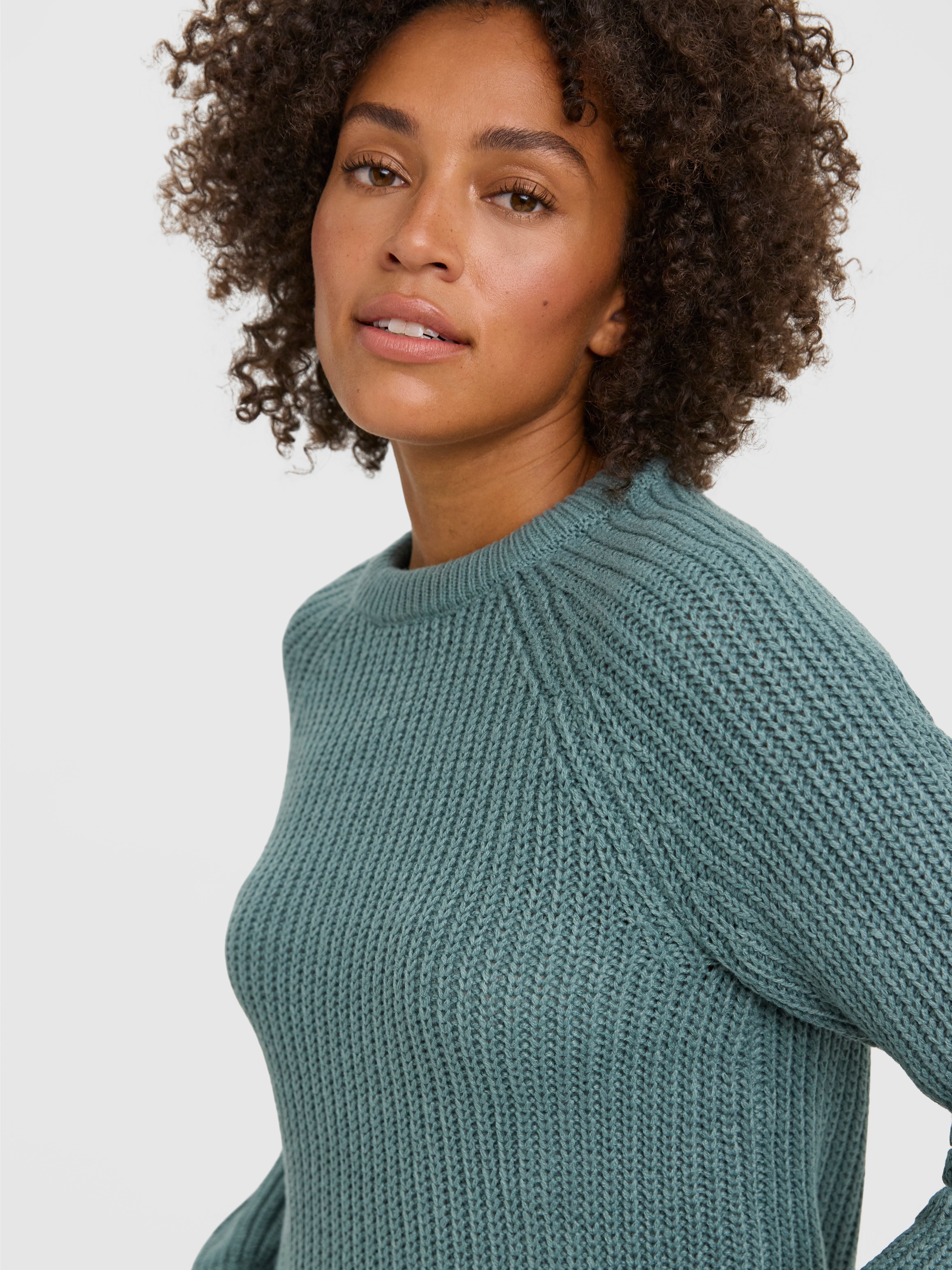 O-Neck Pullover | Dark Turquoise | Vero 