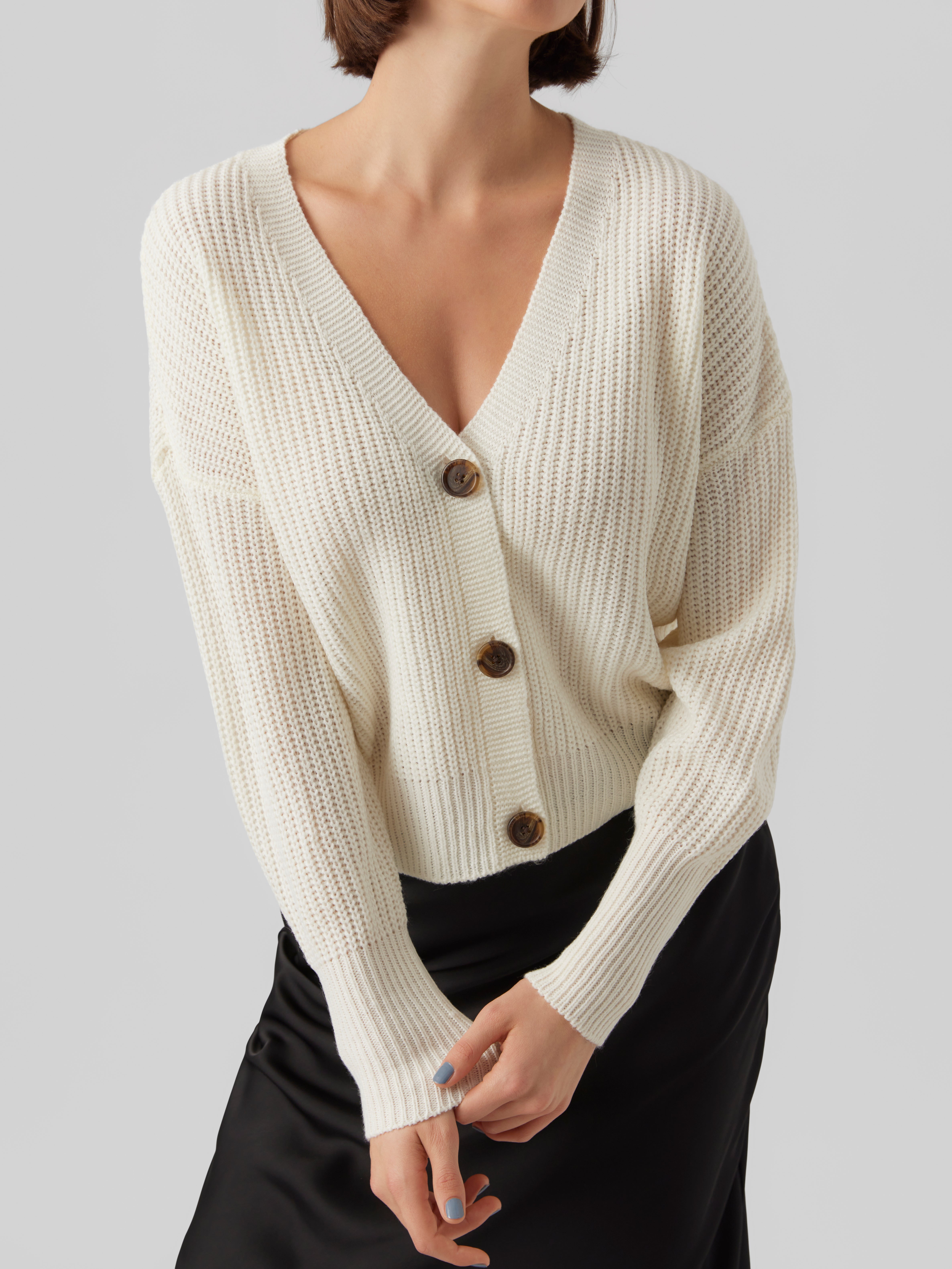 VMLEA Knit Cardigan | White | Vero Moda®