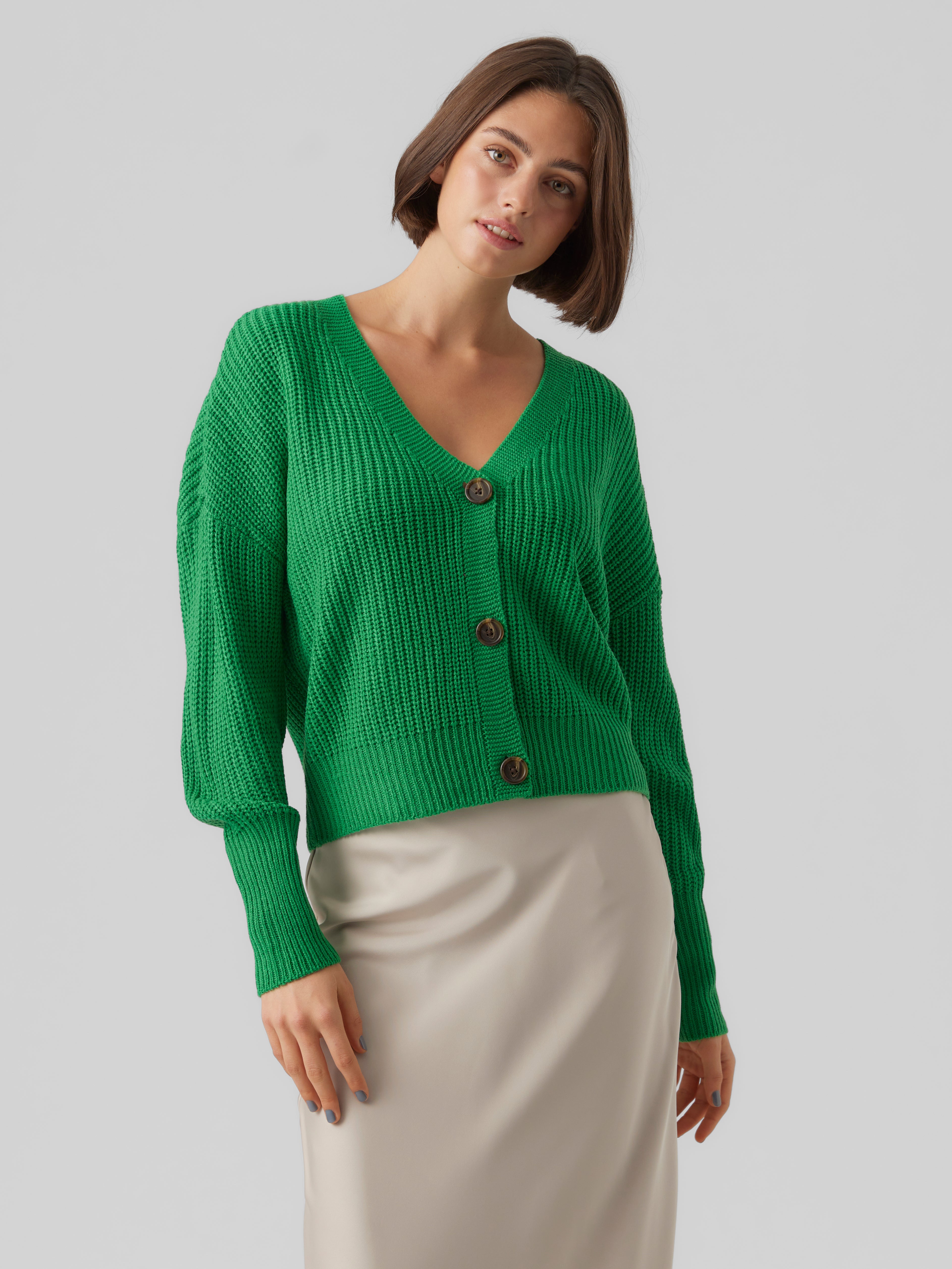 Knitted cardigan | Medium Green | Vero Moda®