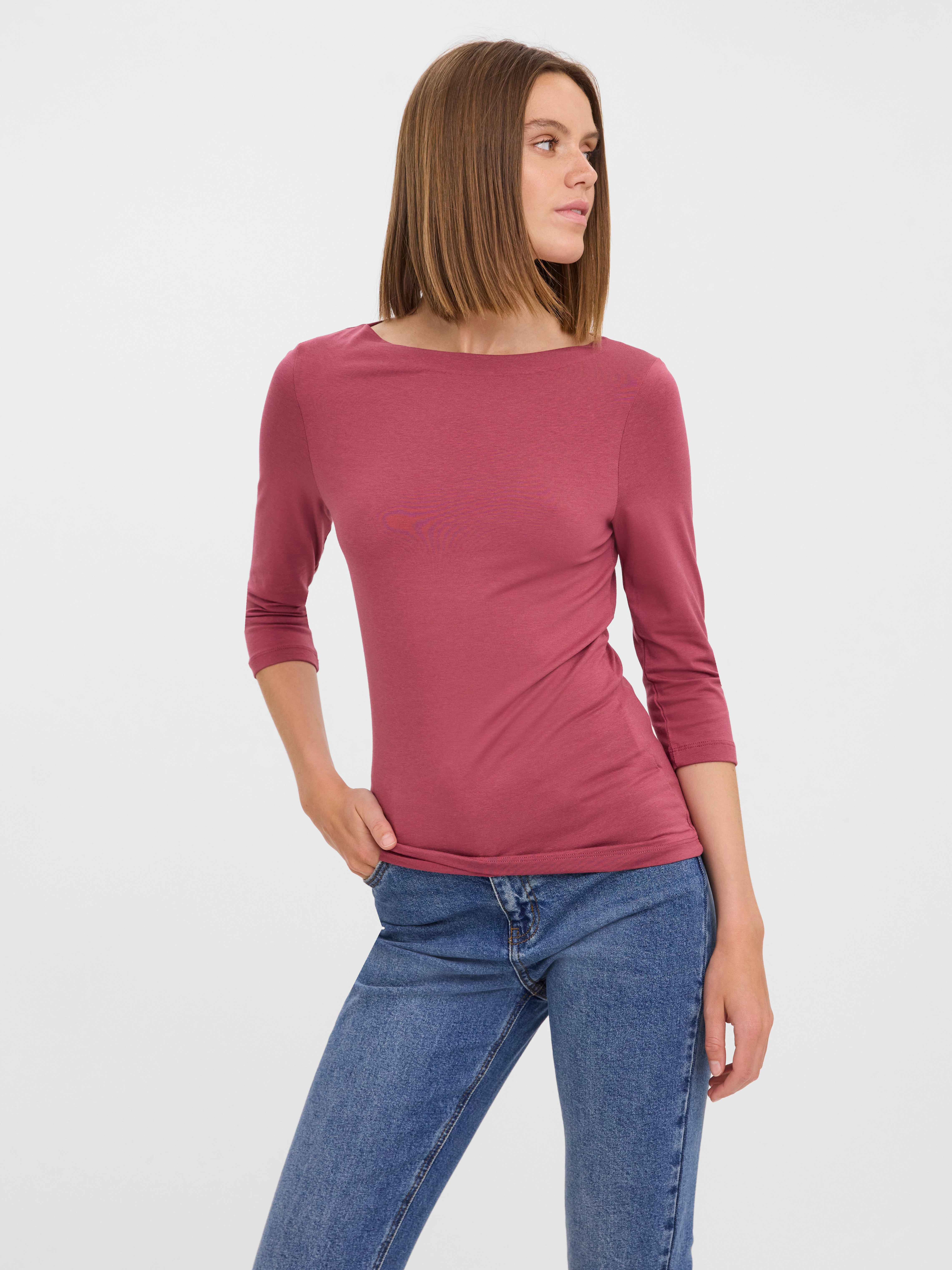 Mode Tops Blouse topjes Vero Moda Blouse topje roze casual uitstraling 