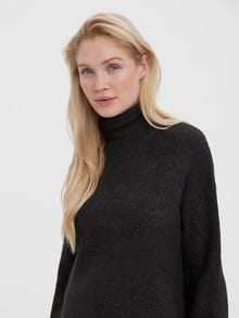 Vero Moda VMFILENE Sweter -Dark Grey Melange - 10274432