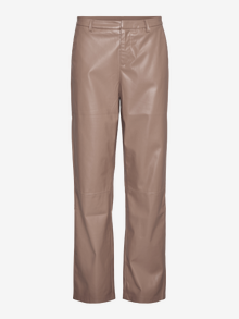 Vero Moda VMOLYMPIA Mid waist Trousers -Brown Lentil - 10274443