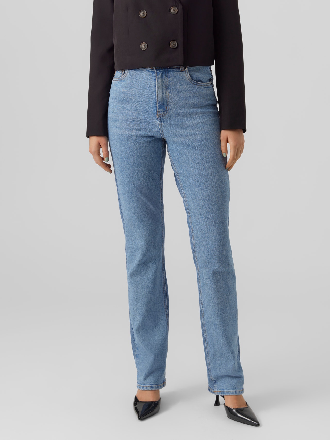 Realistisch traagheid fragment VMDREW High rise jeans met 50% korting! | Vero Moda®