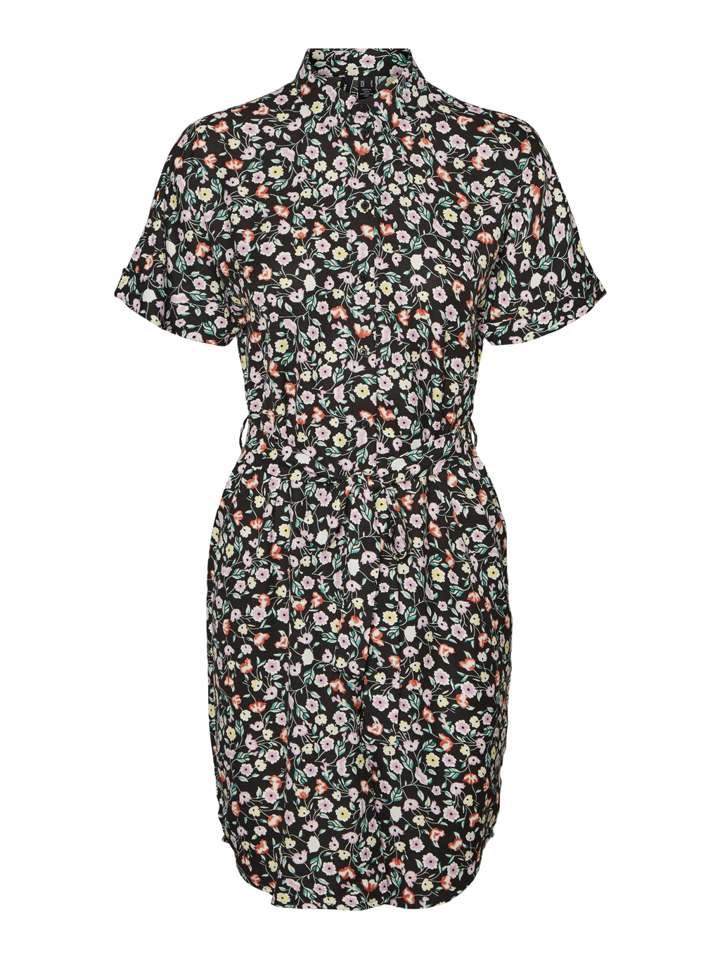 Vestido corto Corte regular Cuello de camisa | Black | Vero Moda® Vestido corto Corte regular Cuello de camisa | Black | Vero Moda®