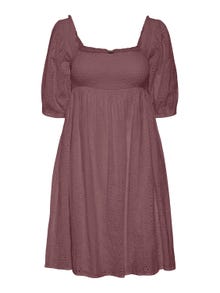 Vero Moda VMVIOLA Kort klänning -Rose Brown - 10274643