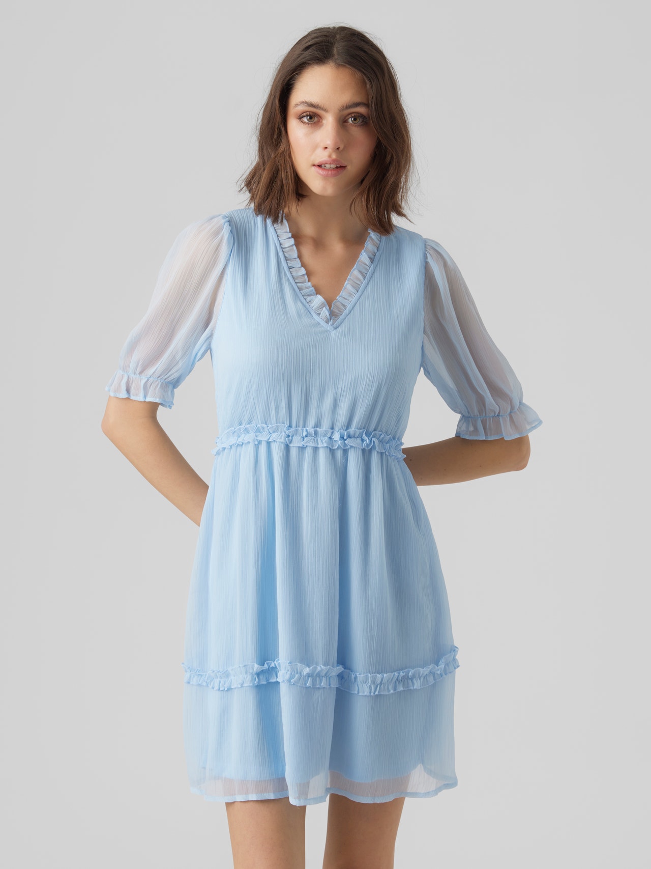Vero Moda VMKAYA Kort kjole -Blue Bell - 10274654