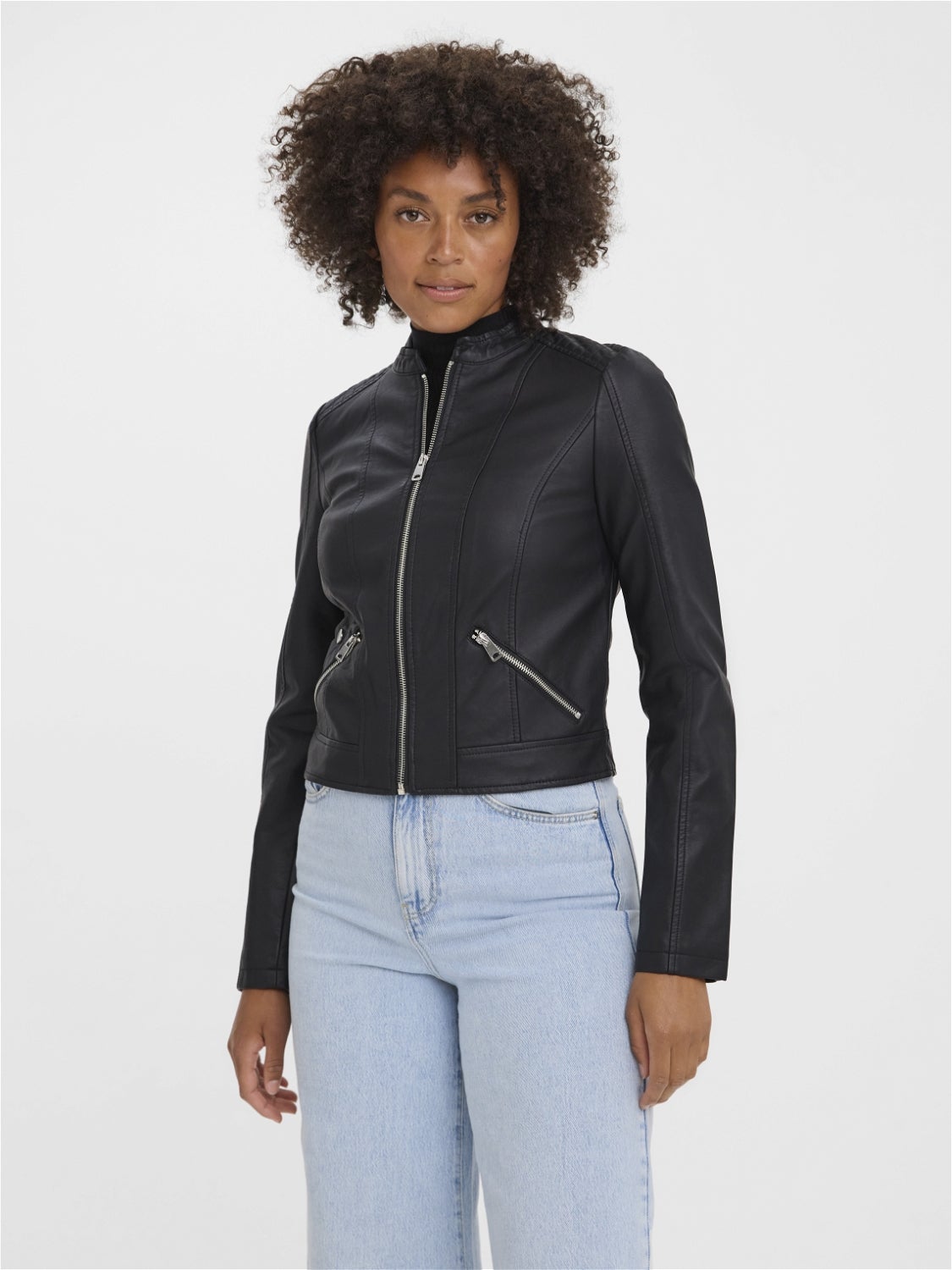 Buy vestitch Faux Leather Black Jacket For Men (VST-IND-BIKER-BLACK_XS) at  Amazon.in