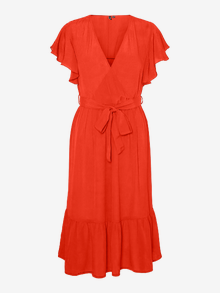 Vero Moda VMSALLY Lang kjole -Cherry Tomato - 10275159