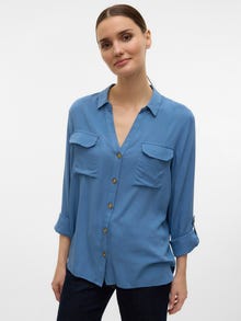 Vero Moda VMBUMPY Skjorta -China Blue - 10275283