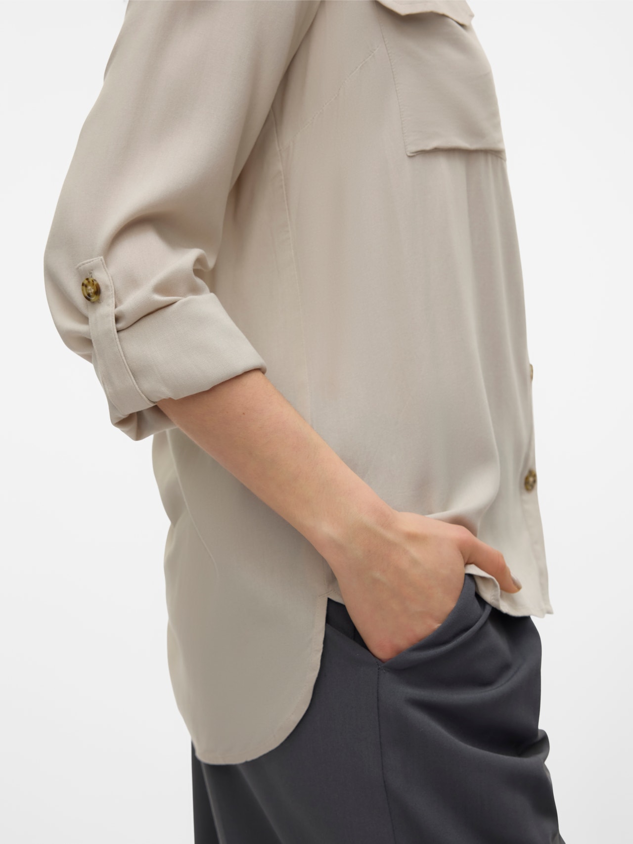 Vero Moda VMBUMPY Skjorte -Silver Lining - 10275283