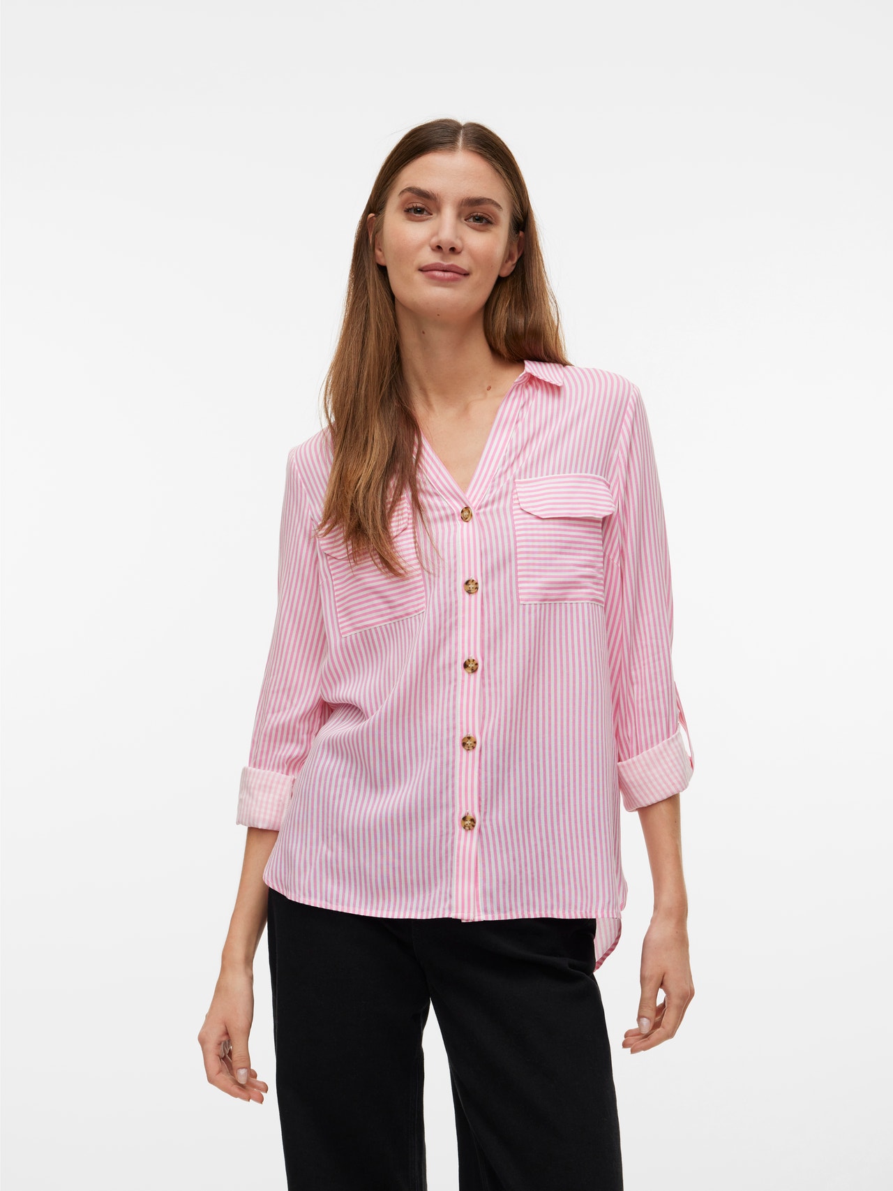 Vero Moda VMBUMPY Skjorte -Pink Cosmos - 10275283