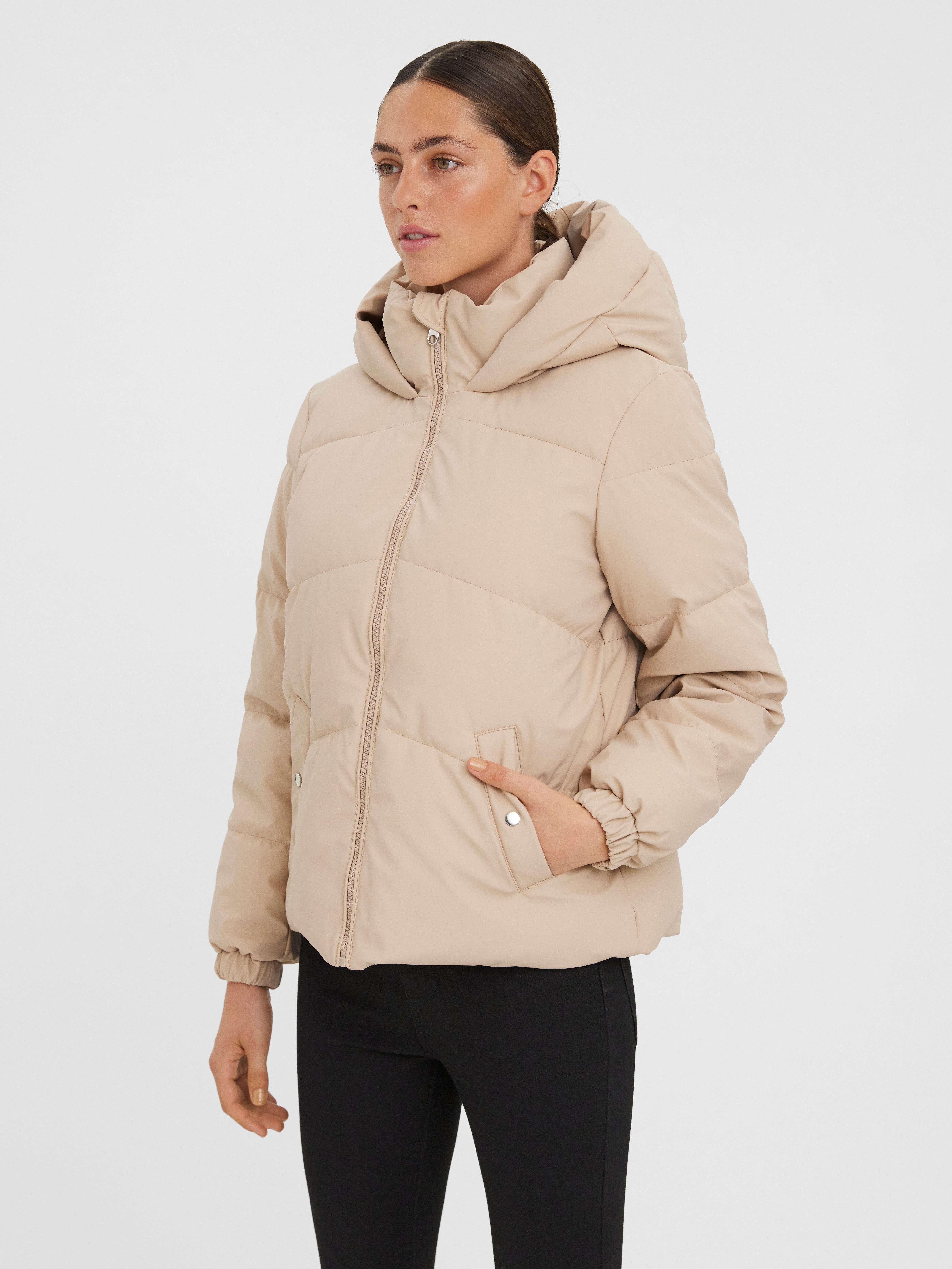 Hood Elasticated cuffs Regular sleeves Jacket Light Grey Vero