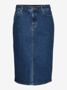 Vero Moda High waist Long skirt -Medium Blue Denim - 10275352