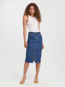 Vero Moda High waist Long skirt -Medium Blue Denim - 10275352
