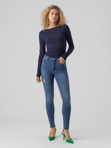 Vero Moda VMSOPHIA Taille extra haute Skinny Fit Jeans -Medium Blue Denim - 10275356