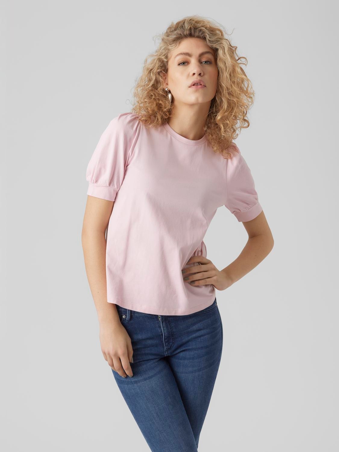 Alternativt forslag median snyde t-shirt | Lyserosa | Vero Moda®