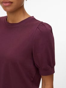 Vero Moda Tavapärane lõige Ümmargune kaelus Volüümikad varrukad T-särk -Winetasting - 10275520