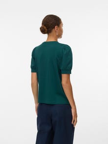 Vero Moda Tavapärane lõige Ümmargune kaelus Volüümikad varrukad T-särk -Ponderosa Pine - 10275520