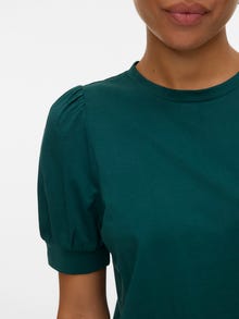 Vero Moda Tavapärane lõige Ümmargune kaelus Volüümikad varrukad T-särk -Ponderosa Pine - 10275520