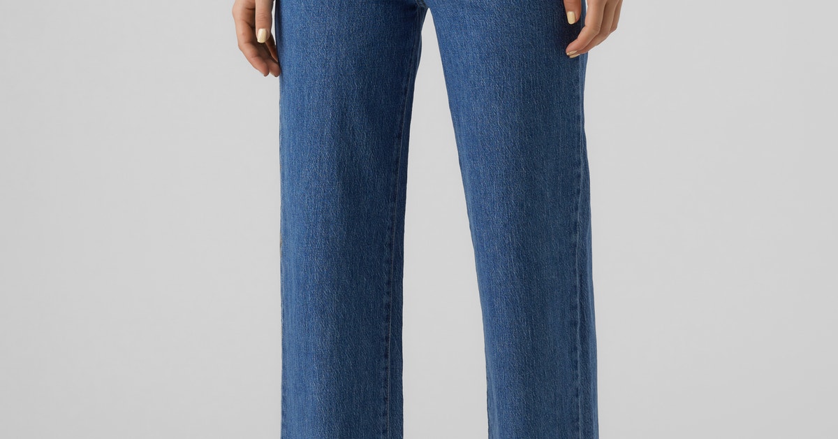 Nina CarterP079 Dames Jeans Flared Bootcut Zip Used Look