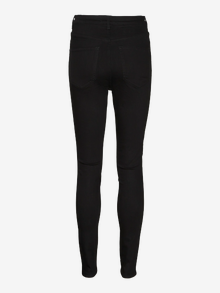 Vero Moda VMLOA Hohe Taille Normal geschnitten Jeans -Black Denim - 10275641