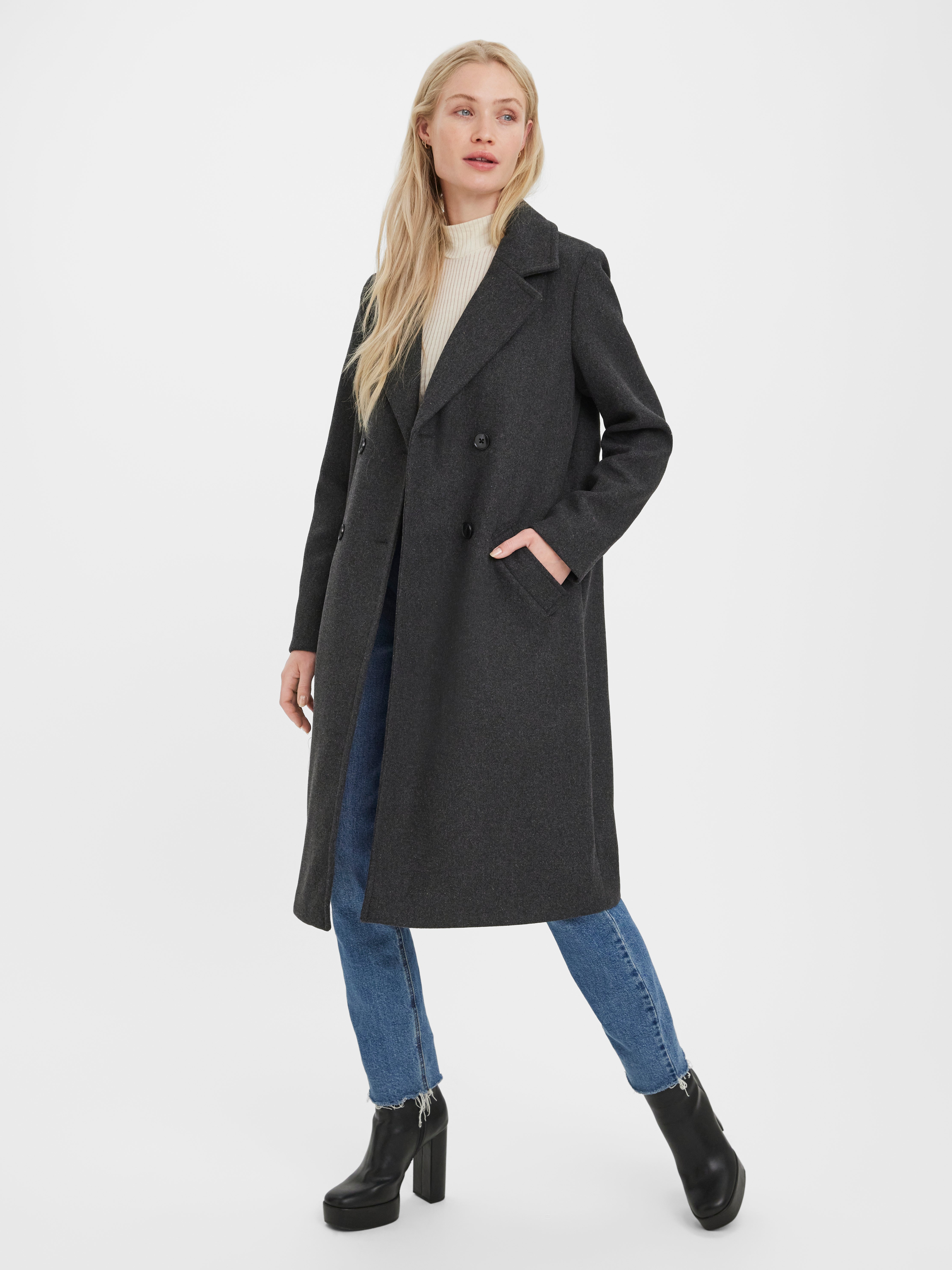 Dark grey coat clearance womens